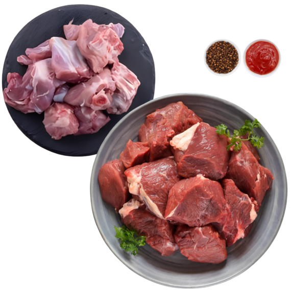 500g Indian Mutton curry + 500 G Pakistan Beef Bone in